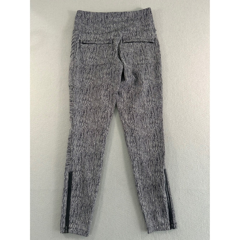 Athleta Delancey Textured Moto Tight Womens S Black White High Rise Leggings Gym - Picture 7 of 7